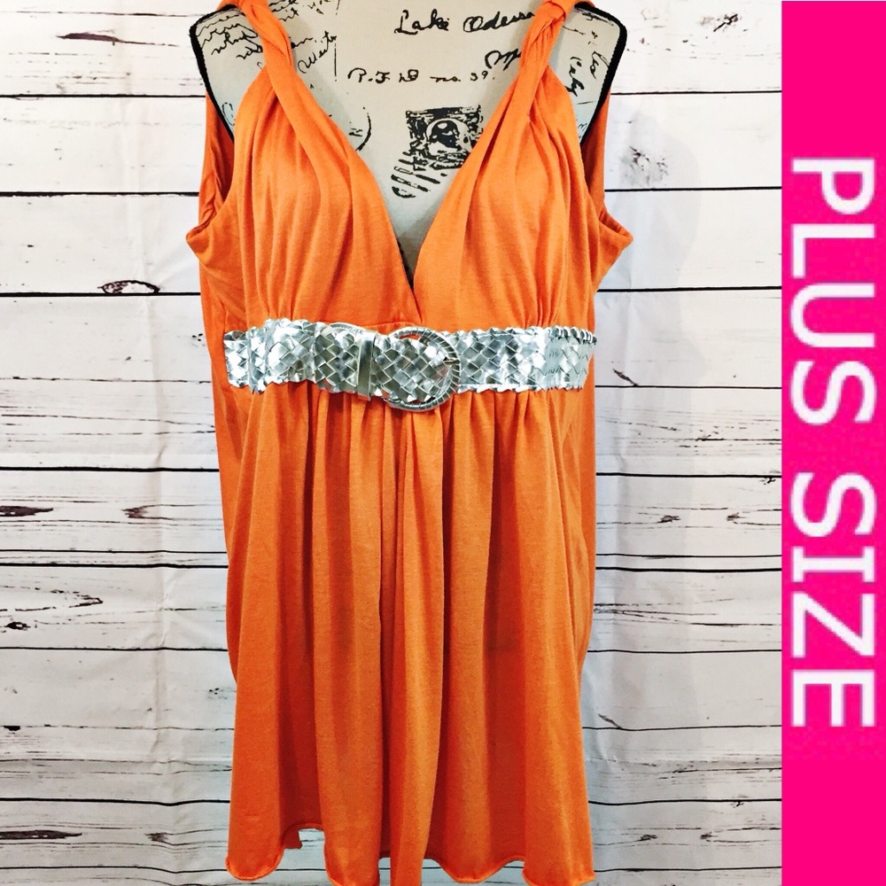 Gold Flava Top With Silver Belt in the Front